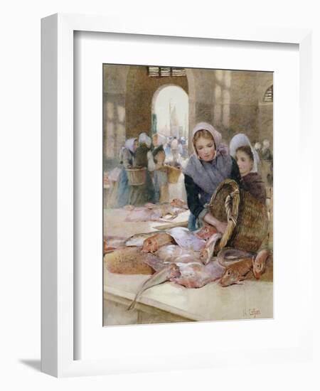 Women in the Fish Market, Boulogne (?)-Hector Caffieri-Framed Giclee Print