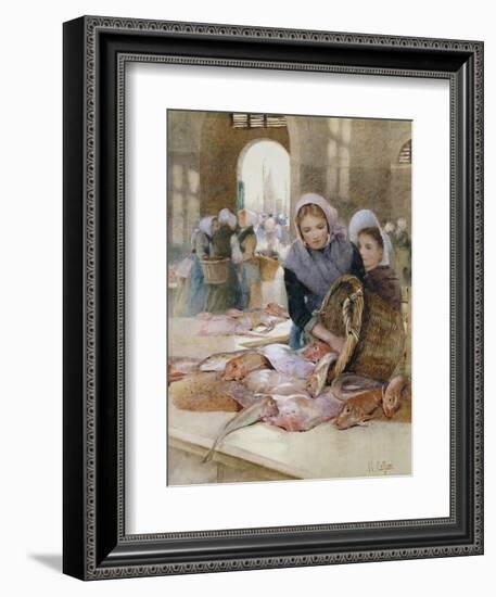 Women in the Fish Market, Boulogne (?)-Hector Caffieri-Framed Giclee Print