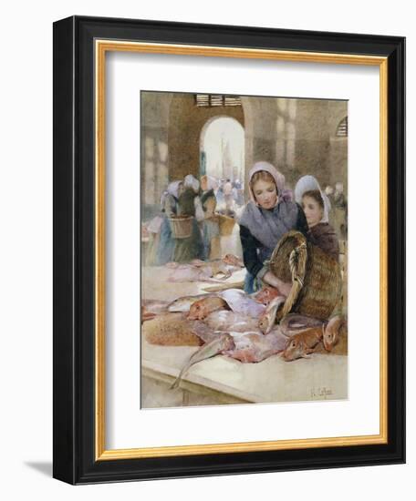 Women in the Fish Market, Boulogne (?)-Hector Caffieri-Framed Giclee Print