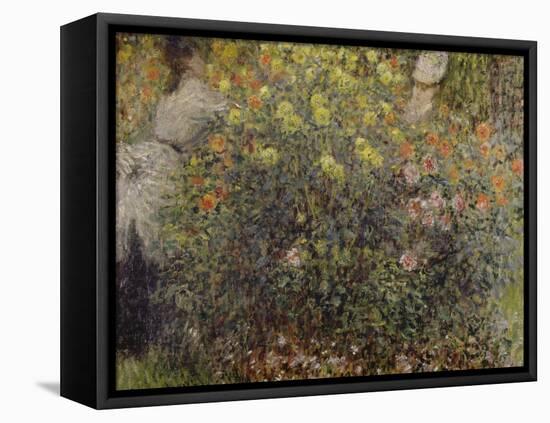 Women in the Flowers, 1875-Claude Monet-Framed Premier Image Canvas