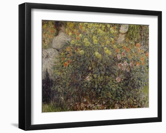 Women in the Flowers, 1875-Claude Monet-Framed Giclee Print