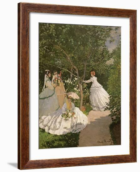 Women in the Garden, 1867-Claude Monet-Framed Giclee Print