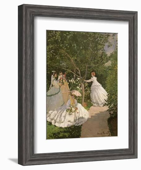 Women in the Garden, 1867-Claude Monet-Framed Giclee Print