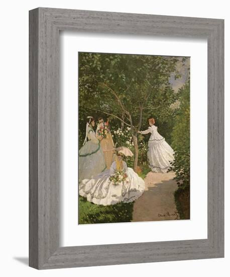 Women in the Garden, 1867-Claude Monet-Framed Giclee Print