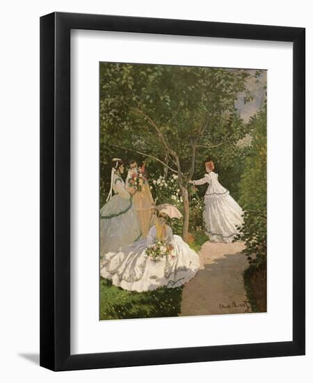 Women in the Garden, 1867-Claude Monet-Framed Giclee Print