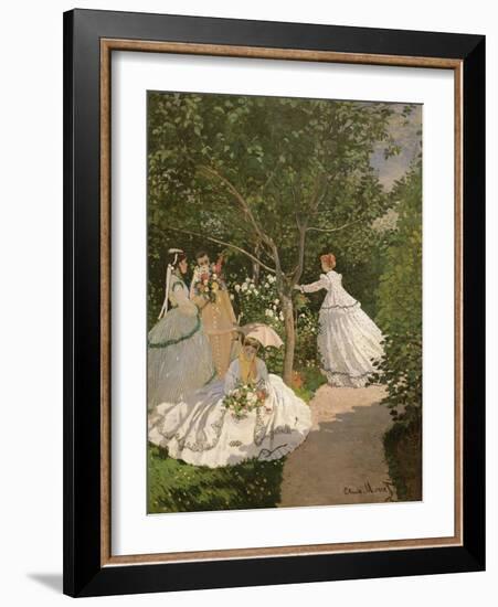 Women in the Garden, 1867-Claude Monet-Framed Giclee Print