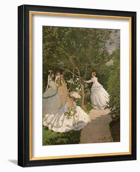 Women in the Garden, 1867-Claude Monet-Framed Giclee Print