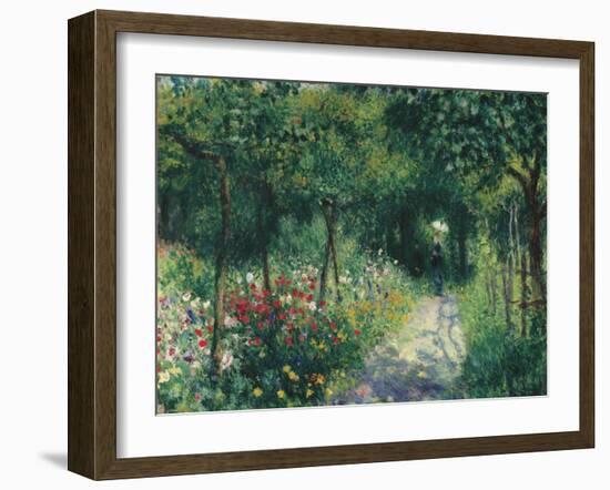 Women in the garden. 1873-Pierre-Auguste Renoir-Framed Giclee Print