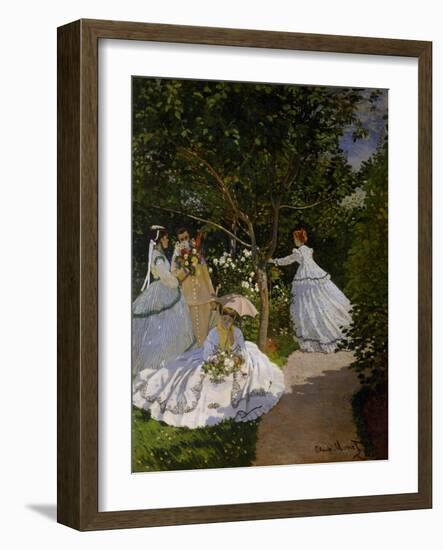 Women in the Garden at Ville D'Avray, 1867-Claude Monet-Framed Art Print