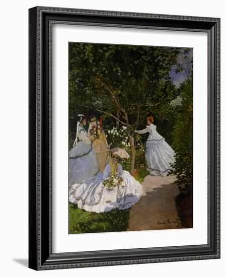 Women in the Garden at Ville D'Avray, 1867-Claude Monet-Framed Art Print