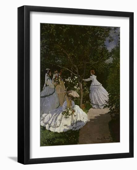 Women in the Garden, c.1866-Claude Monet-Framed Giclee Print