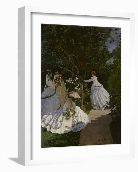 Women in the Garden, c.1866-Claude Monet-Framed Giclee Print