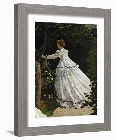 Women in the Garden, Detail-Claude Monet-Framed Giclee Print