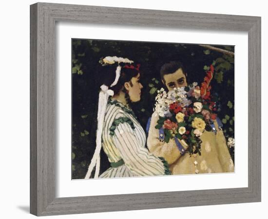 Women in the Garden, Detail-Claude Monet-Framed Giclee Print