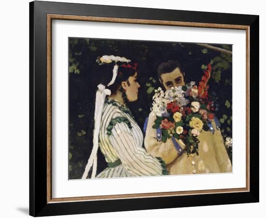 Women in the Garden, Detail-Claude Monet-Framed Giclee Print