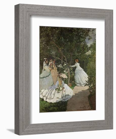 Women in the Garden, Ville D'Avray, 1867-Claude Monet-Framed Giclee Print