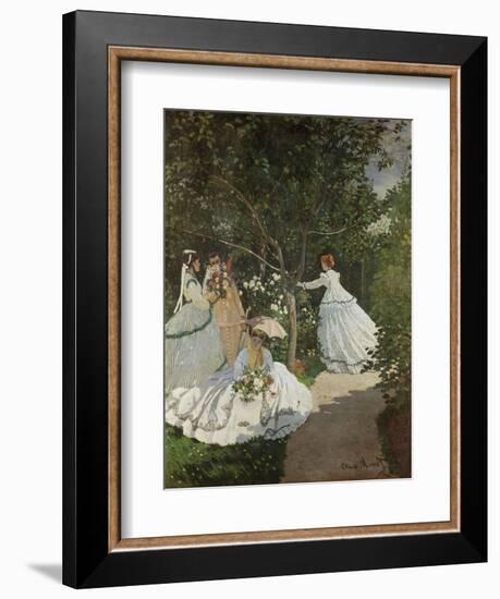 Women in the Garden, Ville D'Avray, 1867-Claude Monet-Framed Giclee Print