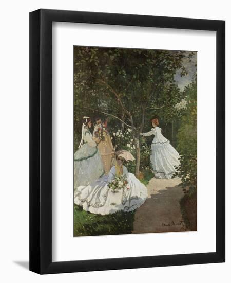 Women in the Garden, Ville D'Avray, 1867-Claude Monet-Framed Giclee Print