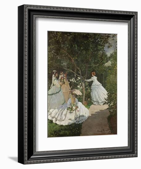 Women in the Garden, Ville D'Avray, 1867-Claude Monet-Framed Giclee Print