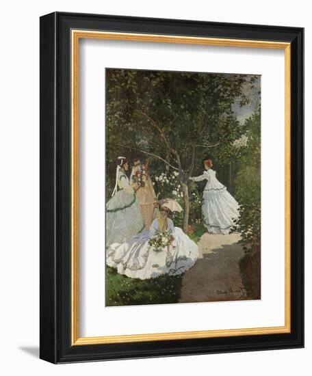 Women in the Garden, Ville D'Avray, 1867-Claude Monet-Framed Giclee Print