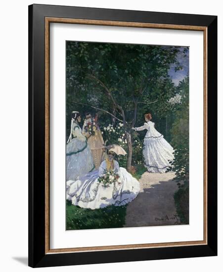 Women in the Garden-Claude Monet-Framed Giclee Print