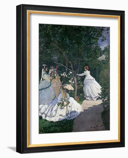 Women in the Garden-Claude Monet-Framed Giclee Print