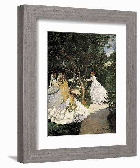 Women in the Garden-Claude Monet-Framed Art Print