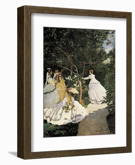 Women in the Garden-Claude Monet-Framed Art Print