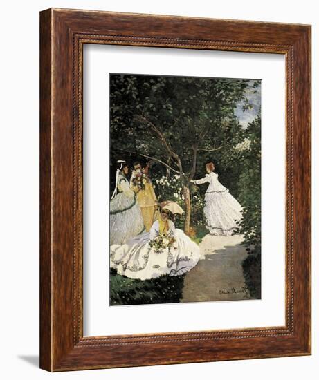 Women in the Garden-Claude Monet-Framed Art Print