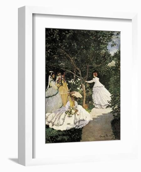 Women in the Garden-Claude Monet-Framed Art Print