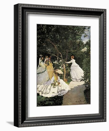 Women in the Garden-Claude Monet-Framed Art Print