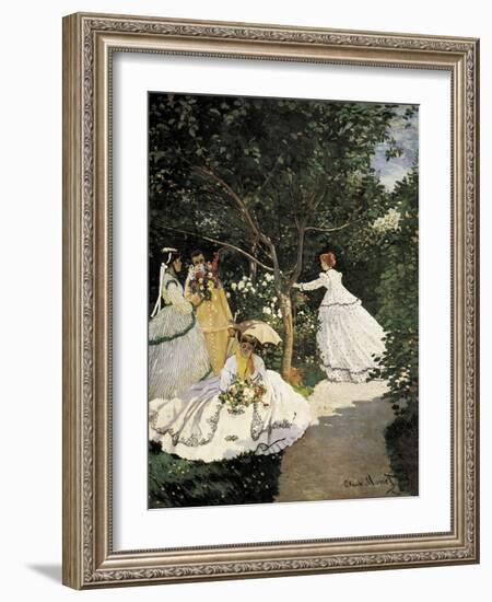 Women in the Garden-Claude Monet-Framed Art Print