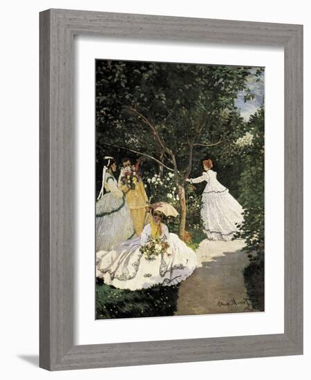 Women in the Garden-Claude Monet-Framed Art Print