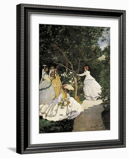 Women in the Garden-Claude Monet-Framed Art Print