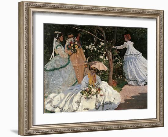 Women in the Garden-Claude Monet-Framed Giclee Print