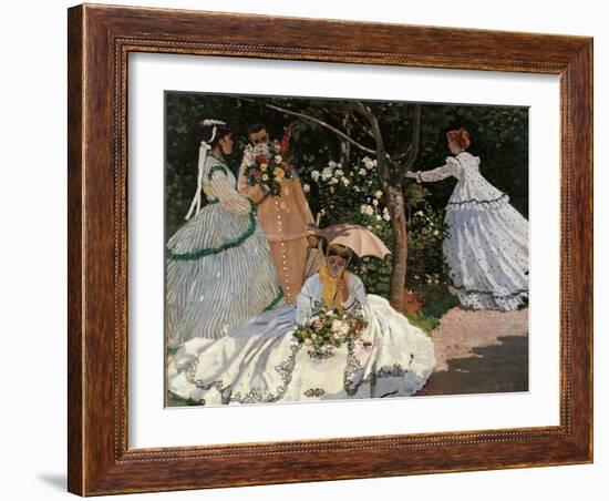 Women in the Garden-Claude Monet-Framed Giclee Print