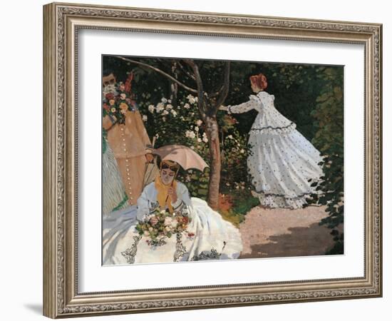 Women in the Garden-Claude Monet-Framed Art Print