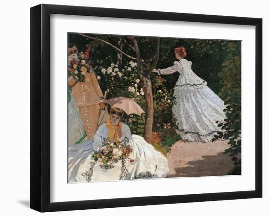 Women in the Garden-Claude Monet-Framed Art Print