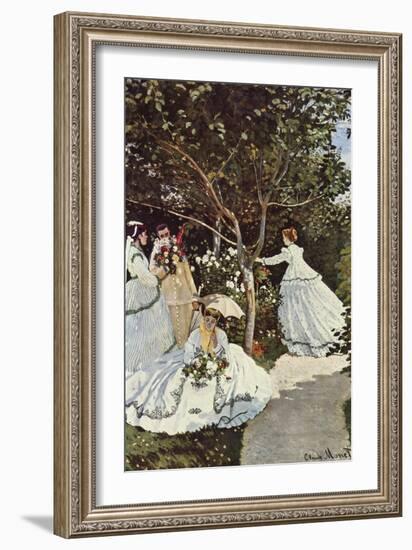 Women in the Garden-Claude Monet-Framed Art Print