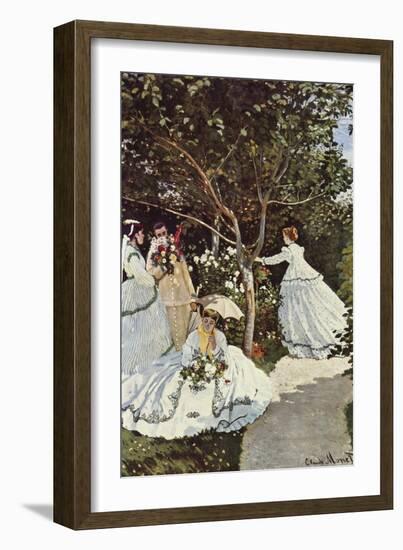 Women in the Garden-Claude Monet-Framed Art Print