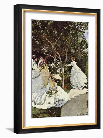 Women In The Garden-Claude Monet-Framed Art Print