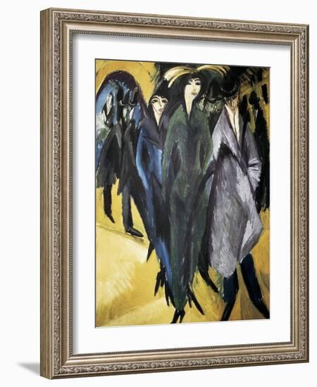 Women in the Street-Ernst Ludwig Kirchner-Framed Art Print