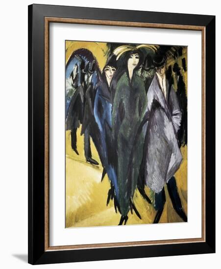 Women in the Street-Ernst Ludwig Kirchner-Framed Art Print