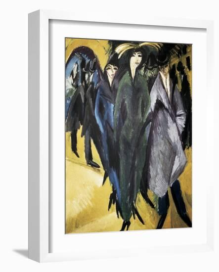 Women in the Street-Ernst Ludwig Kirchner-Framed Art Print