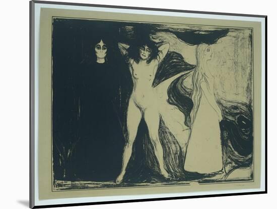 Women in Three Stages (Print)-Edvard Munch-Mounted Giclee Print