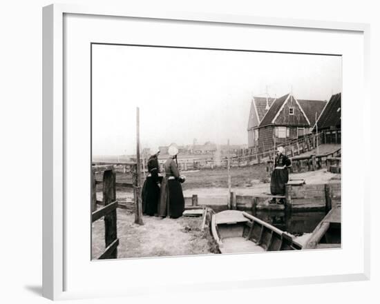 Women in Traditional Dress, Marken Island, Netherlands, 1898-James Batkin-Framed Photographic Print