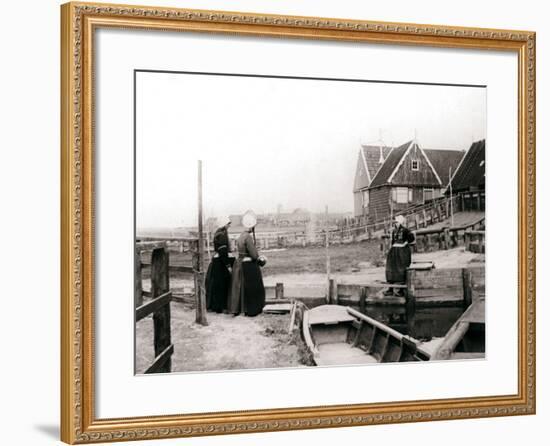 Women in Traditional Dress, Marken Island, Netherlands, 1898-James Batkin-Framed Photographic Print