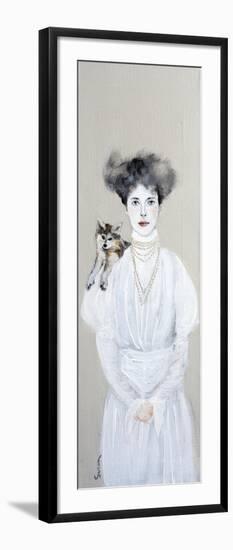 Women in White with Baby Wolf, 2016-Susan Adams-Framed Giclee Print