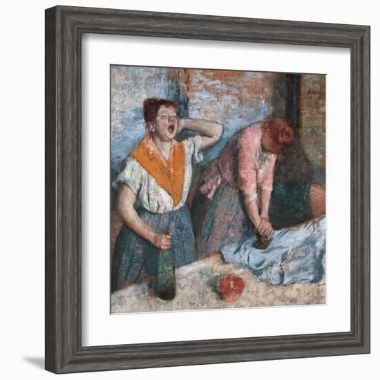 Women Ironing-Edgar Degas-Framed Art Print