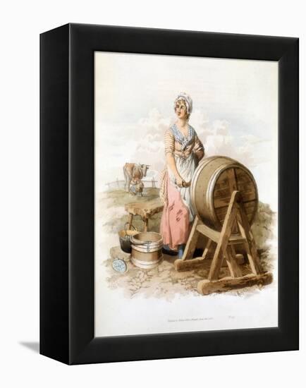 Women Making Butter, 1808-William Henry Pyne-Framed Premier Image Canvas